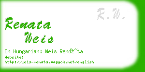 renata weis business card